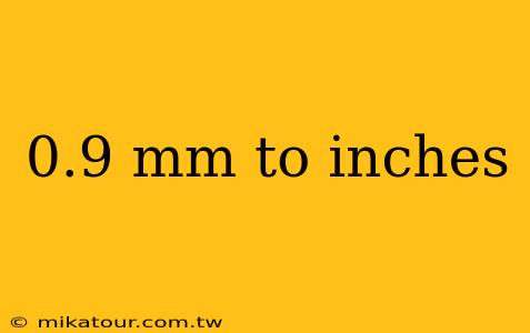 0.9 mm to inches