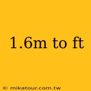 1.6m to ft