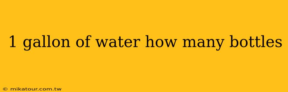 1 gallon of water how many bottles