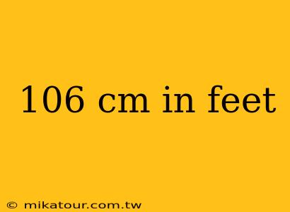 106 cm in feet