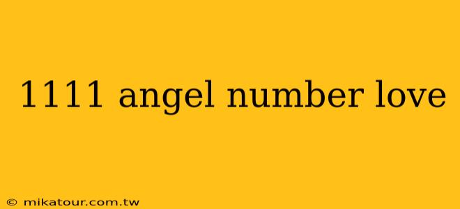 1111 angel number love