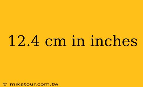 12.4 cm in inches