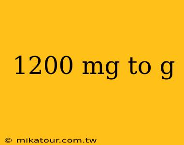 1200 mg to g