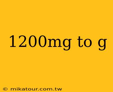 1200mg to g