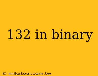 132 in binary