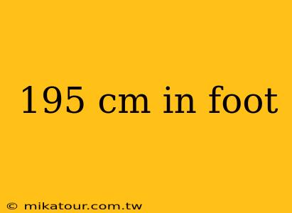 195 cm in foot