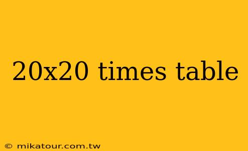 20x20 times table