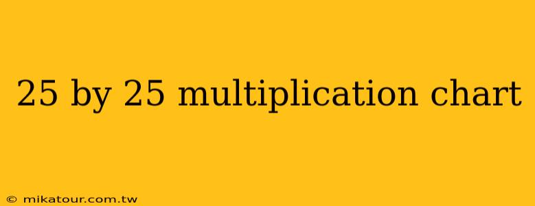 25 by 25 multiplication chart