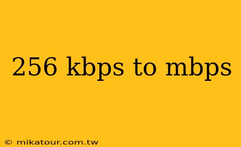 256 kbps to mbps