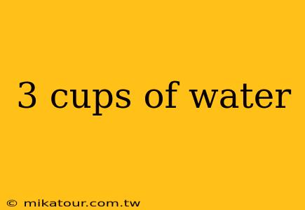 3 cups of water