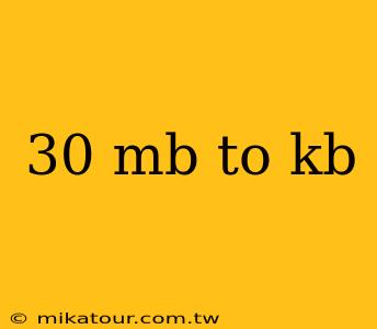 30 mb to kb