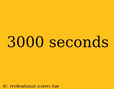 3000 seconds