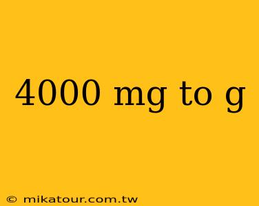 4000 mg to g