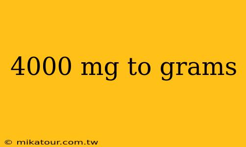 4000 mg to grams