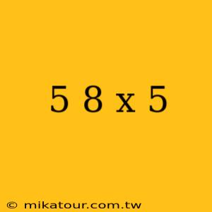 5 8 x 5