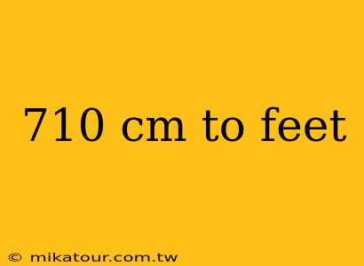 710 cm to feet