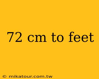 72 cm to feet