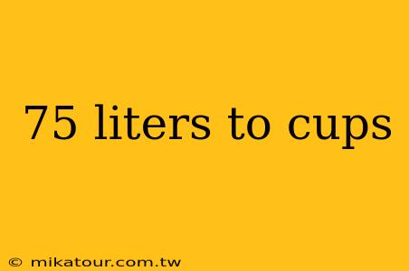 75 liters to cups