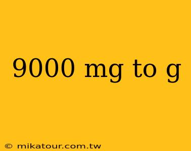 9000 mg to g