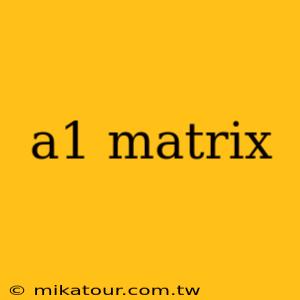 a1 matrix