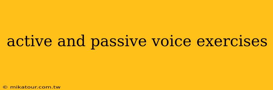 active and passive voice exercises