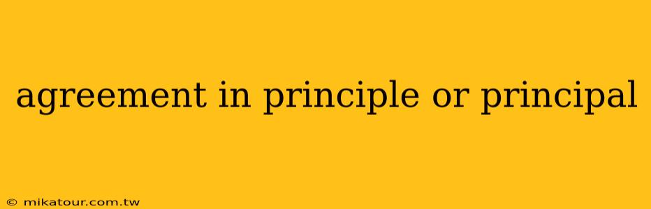 agreement in principle or principal