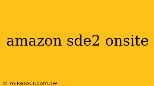 amazon sde2 onsite