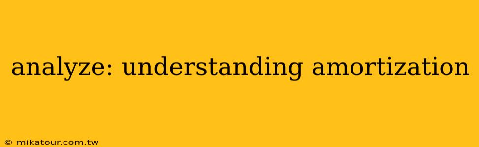 analyze: understanding amortization