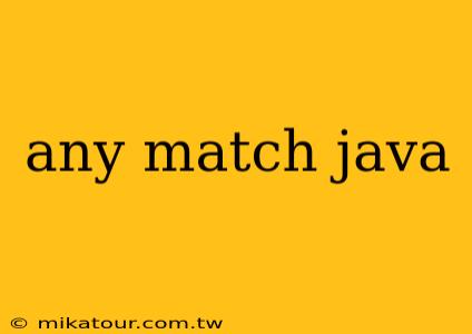 any match java