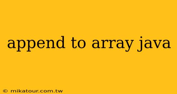 append to array java