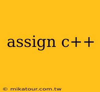 assign c++