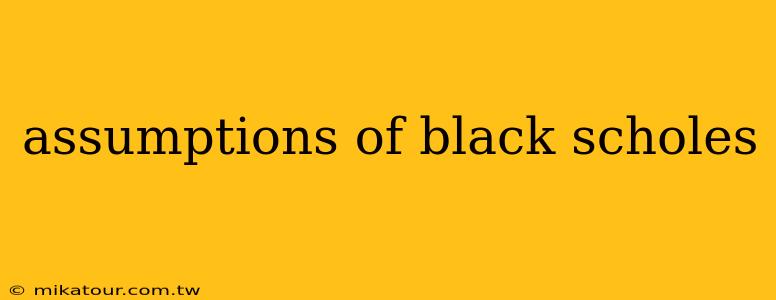 assumptions of black scholes