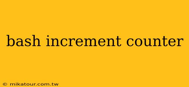 bash increment counter