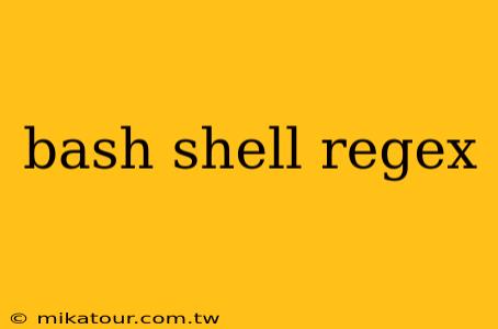 bash shell regex