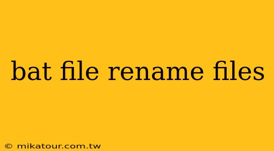 bat file rename files