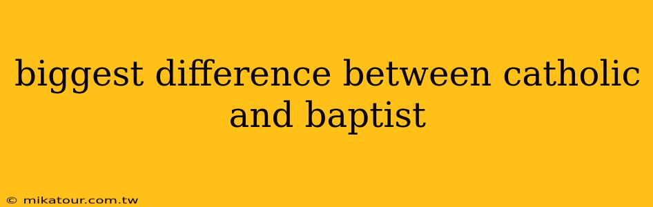 biggest difference between catholic and baptist