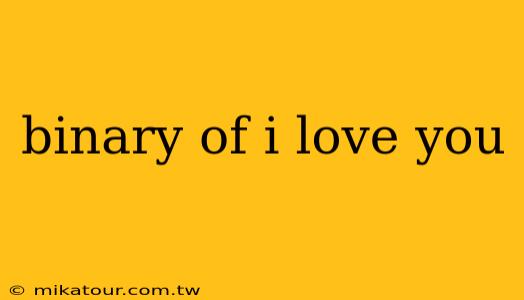 binary of i love you