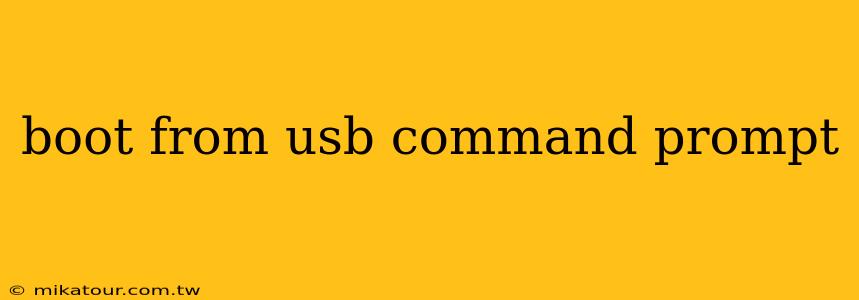 boot from usb command prompt