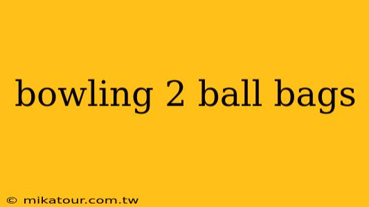 bowling 2 ball bags