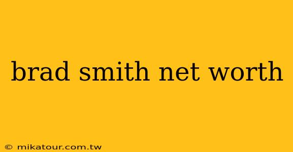 brad smith net worth