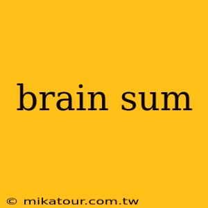 brain sum