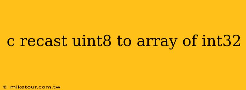 c recast uint8 to array of int32