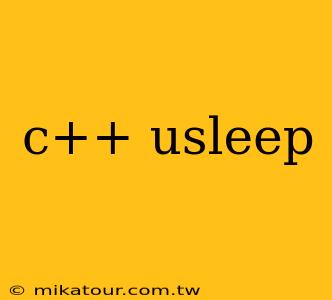 c++ usleep