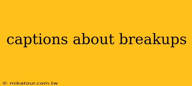 captions about breakups