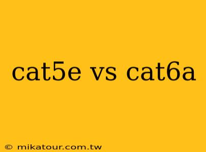 cat5e vs cat6a