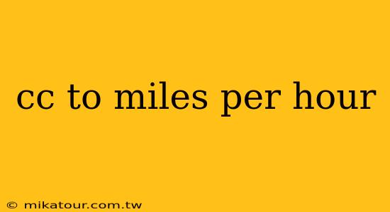 cc to miles per hour