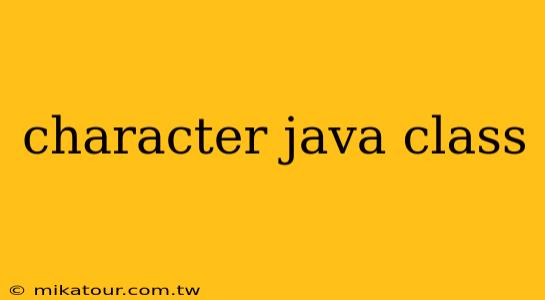 character java class