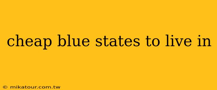 cheap blue states to live in