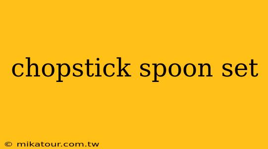 chopstick spoon set