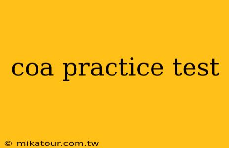 coa practice test